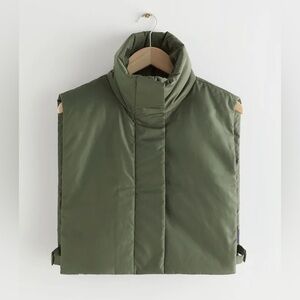 & Other Stories Padded Turtleneck Zip Collar Vest, OS